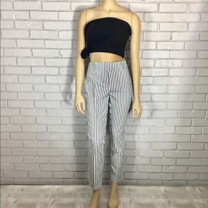 H&M Women’s‎ Navy and White Striped Slacks